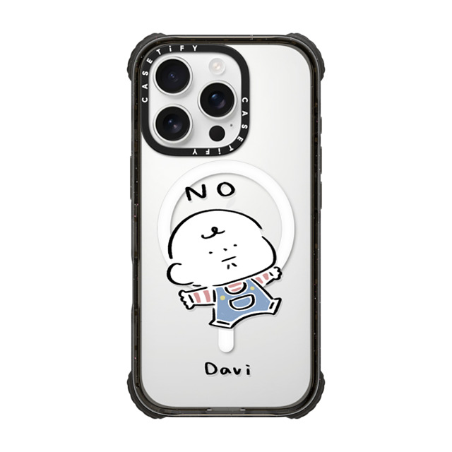 Davi x CASETiFY iPhone 16 Pro ケース Cartoon ブラック ウルトラ インパクトケース MagSafe 対応 NO Father's Day Davi x CASETiFY iPhone 16 Pro ケース Cartoon ブラック ウルトラ インパクトケース MagSafe 対応 NO Father's Day