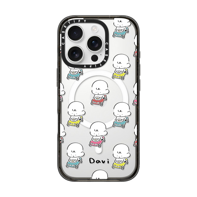 Davi x CASETiFY iPhone 16 Pro ケース Cartoon ブラック インパクトケース MagSafe対応 COLORFUL CARS Father's Day Davi x CASETiFY iPhone 16 Pro ケース Cartoon ブラック インパクトケース MagSafe対応 COLORFUL CARS Father's Day