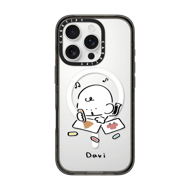 Davi x CASETiFY iPhone 16 Pro Case Cartoon Black Impact Case MagSafe Compatible DRAWING Mother's Day Davi x CASETiFY iPhone 16 Pro Case Cartoon Black Impact Case MagSafe Compatible DRAWING Mother's Day