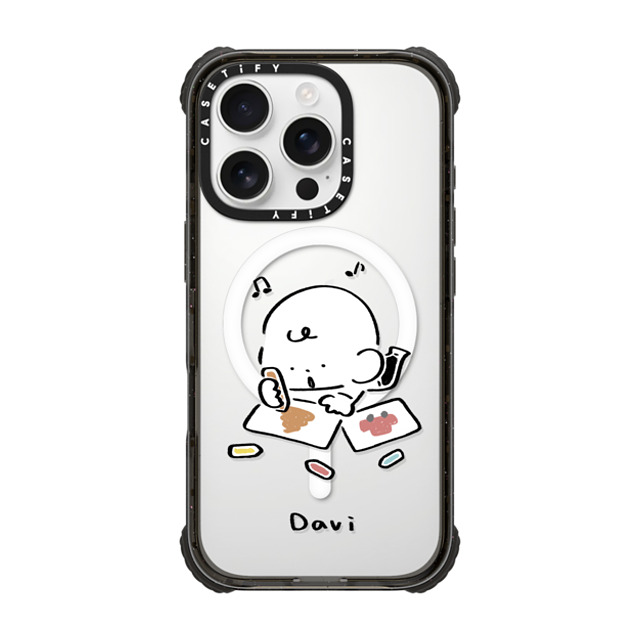 Davi x CASETiFY iPhone 16 Pro Case Cartoon Black ウルトラ インパクトケース MagSafe 対応 DRAWING Father's Day Davi x CASETiFY iPhone 16 Pro Case Cartoon Black ウルトラ インパクトケース MagSafe 対応 DRAWING Father's Day