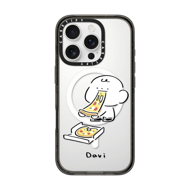 Davi x CASETiFY iPhone 16 Pro ケース Cartoon ブラック インパクトケース MagSafe対応 PIZZA!!! Father's Day Davi x CASETiFY iPhone 16 Pro ケース Cartoon ブラック インパクトケース MagSafe対応 PIZZA!!! Father's Day