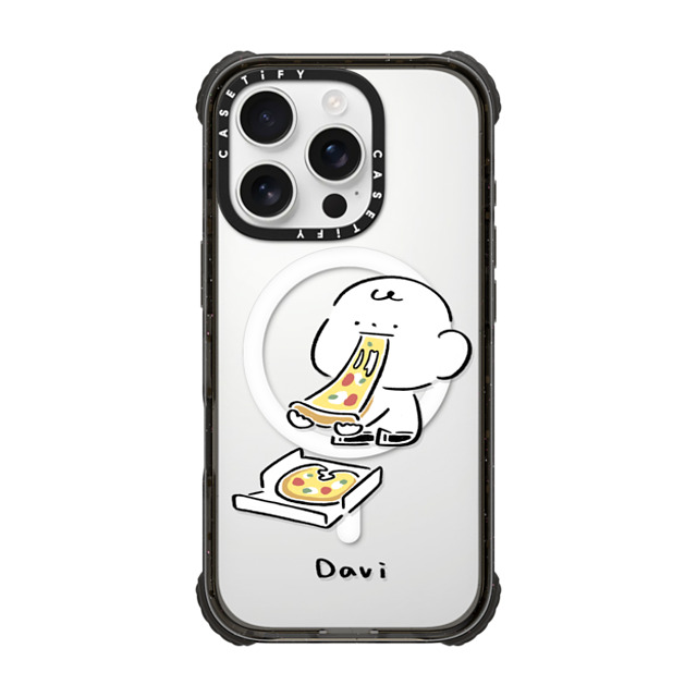 Davi x CASETiFY iPhone 16 Pro Case Cartoon Black ウルトラ インパクトケース MagSafe 対応 PIZZA!!! Father's Day Davi x CASETiFY iPhone 16 Pro Case Cartoon Black ウルトラ インパクトケース MagSafe 対応 PIZZA!!! Father's Day