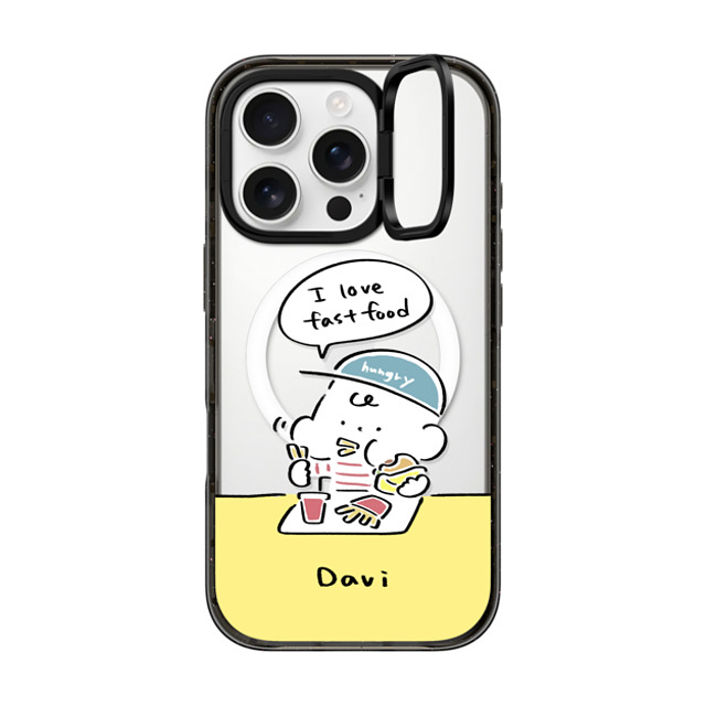 Davi x CASETiFY iPhone 16 Pro Case Cartoon Black インパクトリングスタンドケース MagSafe対応 I love fast food Mother's Day Davi x CASETiFY iPhone 16 Pro Case Cartoon Black インパクトリングスタンドケース MagSafe対応 I love fast food Mother's Day