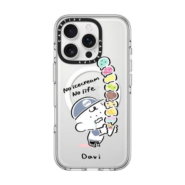 Davi x CASETiFY iPhone 16 Pro Case Cartoon,Dessert Clear Clear Case MagSafe Compatible No icecream No life Mother's Day Davi x CASETiFY iPhone 16 Pro Case Cartoon,Dessert Clear Clear Case MagSafe Compatible No icecream No life Mother's Day