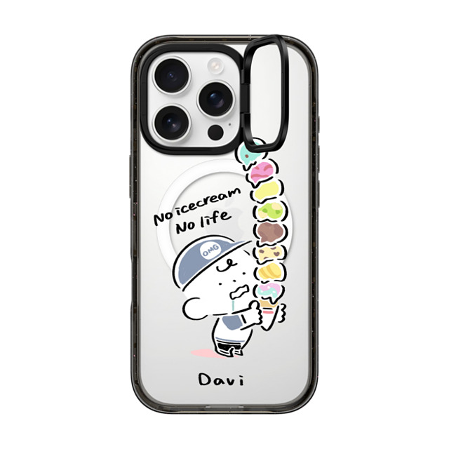 Davi x CASETiFY iPhone 16 Pro Case Cartoon,Dessert Black インパクトリングスタンドケース MagSafe対応 No icecream No life Mother's Day Davi x CASETiFY iPhone 16 Pro Case Cartoon,Dessert Black インパクトリングスタンドケース MagSafe対応 No icecream No life Mother's Day