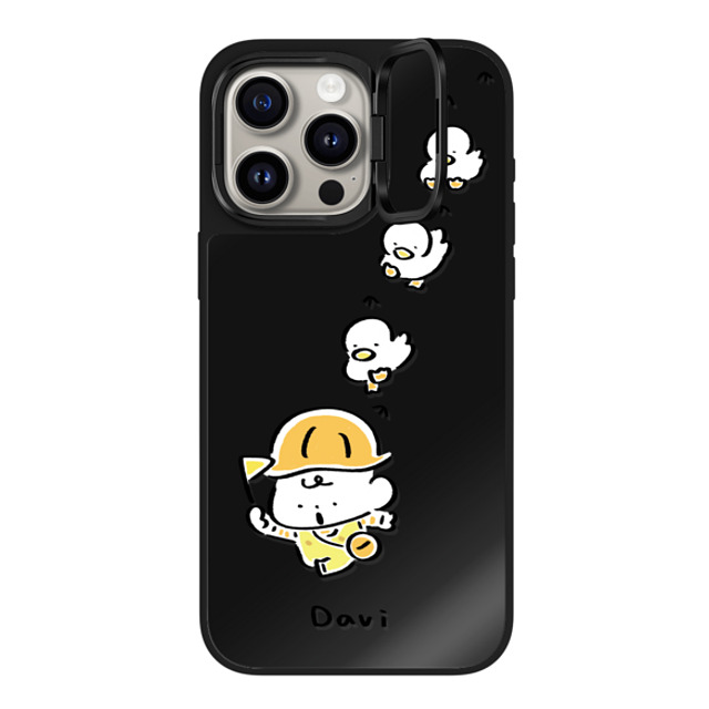 Davi x CASETiFY iPhone 15 Pro Max Case Black on Black ミラー リングスタンドケース MagSafe対応 DUCK DUCK DUCK Davi x CASETiFY iPhone 15 Pro Max Case Black on Black ミラー リングスタンドケース MagSafe対応 DUCK DUCK DUCK