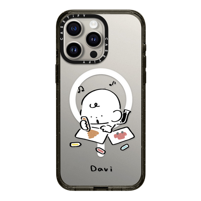 Davi x CASETiFY iPhone 15 Pro Max Case Cartoon Black Impact Case MagSafe Compatible DRAWING Back to School Davi x CASETiFY iPhone 15 Pro Max Case Cartoon Black Impact Case MagSafe Compatible DRAWING Back to School