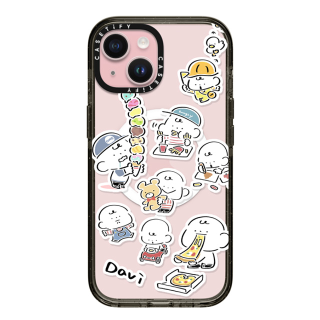 Davi x CASETiFY iPhone 15 ケース Cartoon ブラック インパクトケース MagSafe対応 CUTE DAVIS Father's Day Davi x CASETiFY iPhone 15 ケース Cartoon ブラック インパクトケース MagSafe対応 CUTE DAVIS Father's Day