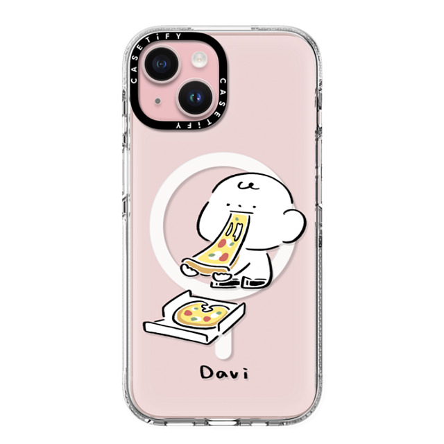 Davi x CASETiFY iPhone 15 Case Cartoon クリア クリア ケース MagSafe対応 PIZZA!!! Back to School Davi x CASETiFY iPhone 15 Case Cartoon クリア クリア ケース MagSafe対応 PIZZA!!! Back to School
