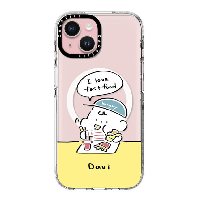 Davi x CASETiFY iPhone 15 Case Cartoon Clear Clear Case MagSafe Compatible I love fast food Mother's Day Davi x CASETiFY iPhone 15 Case Cartoon Clear Clear Case MagSafe Compatible I love fast food Mother's Day