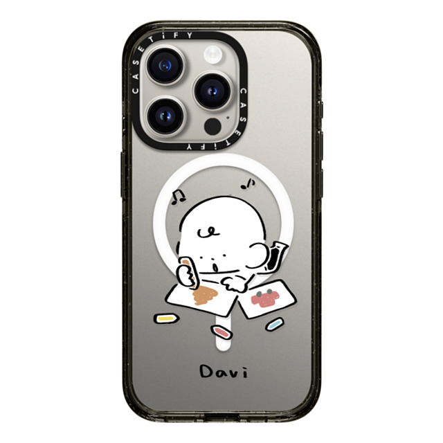 Davi x CASETiFY iPhone 15 Pro ケース Cartoon ブラック インパクトケース MagSafe対応 DRAWING Father's Day Davi x CASETiFY iPhone 15 Pro ケース Cartoon ブラック インパクトケース MagSafe対応 DRAWING Father's Day