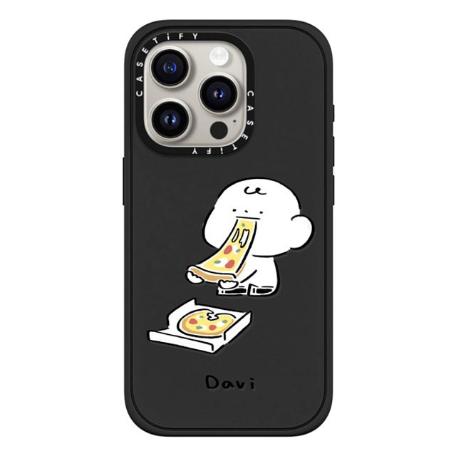 Davi x CASETiFY iPhone 15 Pro ケース Cartoon マットブラック インパクトケース MagSafe対応 PIZZA!!! Back to School Davi x CASETiFY iPhone 15 Pro ケース Cartoon マットブラック インパクトケース MagSafe対応 PIZZA!!! Back to School
