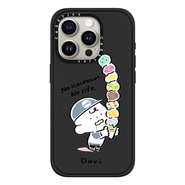 Davi x CASETiFY iPhone 15 Pro Case Cartoon,Dessert マットブラック Impact Case MagSafe Compatible No icecream No life Mother's Day Davi x CASETiFY iPhone 15 Pro Case Cartoon,Dessert マットブラック Impact Case MagSafe Compatible No icecream No life Mother's Day