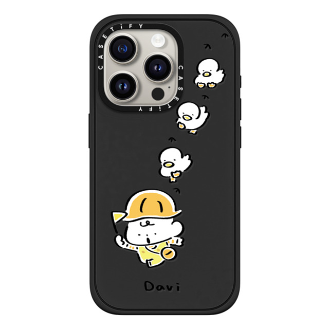 Davi x CASETiFY iPhone 15 Pro Case Cartoon マットブラック Impact Case MagSafe Compatible DUCK DUCK DUCK Mother's Day Davi x CASETiFY iPhone 15 Pro Case Cartoon マットブラック Impact Case MagSafe Compatible DUCK DUCK DUCK Mother's Day