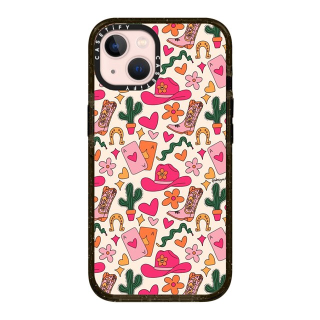 Designed By Blythe x CASETiFY iPhone 13 ケース ブラック インパクトケース Cowgirl Collage by Blythe