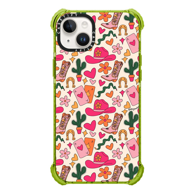 Designed By Blythe x CASETiFY iPhone 14 Plus ケース Kiwi ウルトラ インパクトケース MagSafe 対応 Cowgirl Collage by Blythe