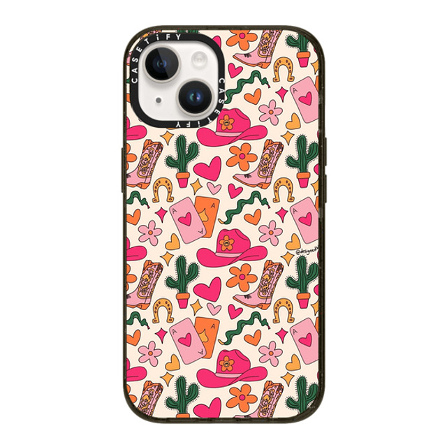 Designed By Blythe x CASETiFY iPhone 14 ケース ブラック インパクトケース Cowgirl Collage by Blythe