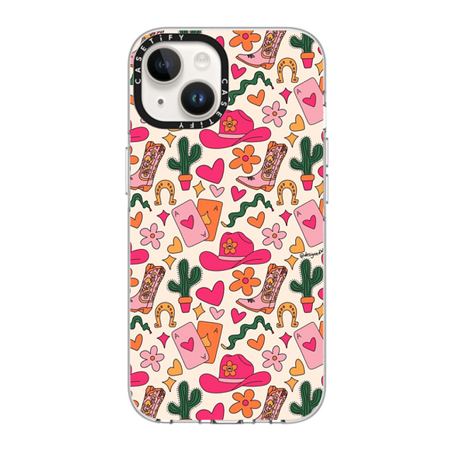Designed By Blythe x CASETiFY iPhone 14 Case Clear Clear Case MagSafe Compatible Cowgirl Collage by Blythe Designed By Blythe x CASETiFY iPhone 14 Case Clear Clear Case MagSafe Compatible Cowgirl Collage by Blythe