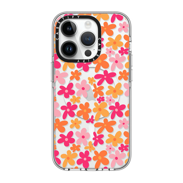 Designed By Blythe x CASETiFY iPhone 14 Pro ケース クリア クリア ケース MagSafe対応 Groovy Florals by Blythe