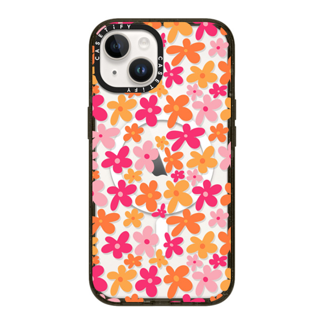 Designed By Blythe x CASETiFY iPhone 14 ケース ブラック インパクトケース MagSafe対応 Groovy Florals by Blythe