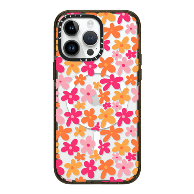 Designed By Blythe x CASETiFY iPhone 14 Pro Max ケース ブラック インパクトケース MagSafe対応 Groovy Florals by Blythe