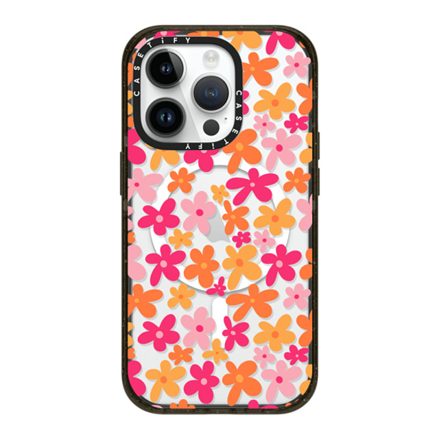 Designed By Blythe x CASETiFY iPhone 14 Pro ケース ブラック インパクトケース MagSafe対応 Groovy Florals by Blythe