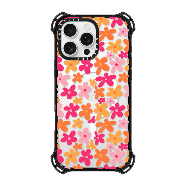 Designed By Blythe x CASETiFY iPhone 16 Pro Max ケース ブラック バウンスケース Groovy Florals by Blythe