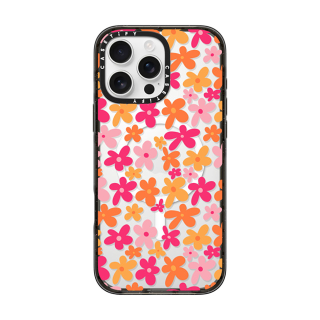 Designed By Blythe x CASETiFY iPhone 16 Pro Max ケース ブラック インパクトケース MagSafe対応 Groovy Florals by Blythe