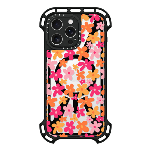 Designed By Blythe x CASETiFY iPhone 16 Pro Max ケース ブラック ウルトラ バウンスケース MagSafe対応 Groovy Florals by Blythe