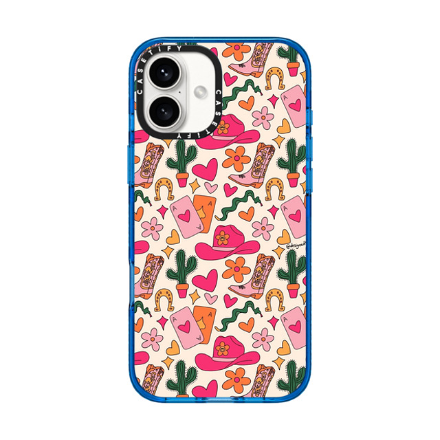 Designed By Blythe x CASETiFY iPhone 16 Plus ケース スカイブルー インパクトケース Cowgirl Collage by Blythe