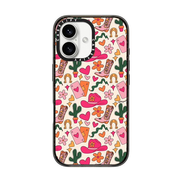 Designed By Blythe x CASETiFY iPhone 16 ケース ブラック インパクトケース Cowgirl Collage by Blythe