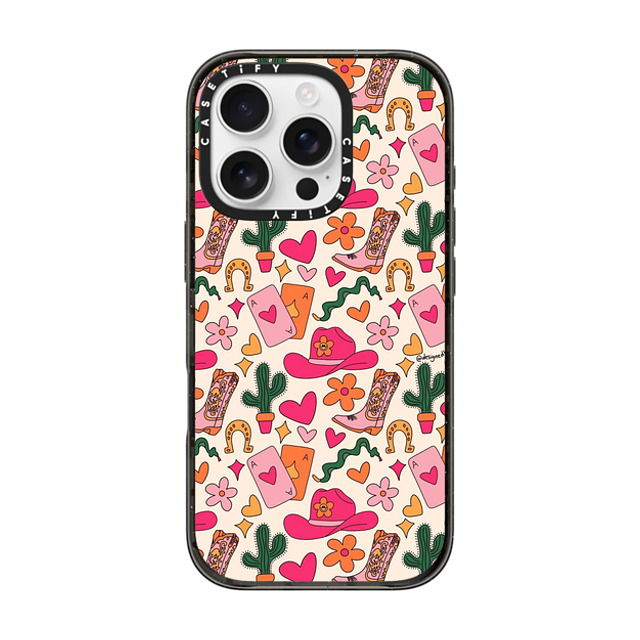 Designed By Blythe x CASETiFY iPhone 16 Pro ケース ブラック インパクトケース MagSafe対応 Cowgirl Collage by Blythe