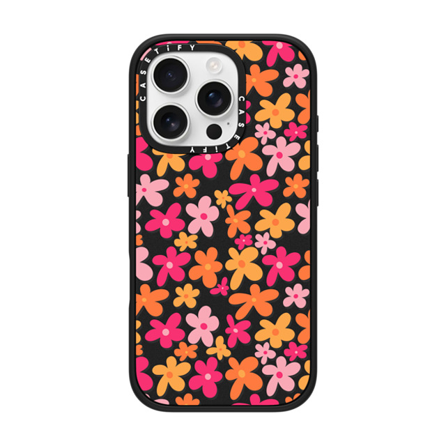 Designed By Blythe x CASETiFY iPhone 16 Pro ケース マットブラック インパクトケース MagSafe対応 Groovy Florals by Blythe