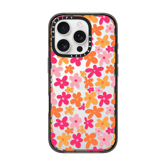 Designed By Blythe x CASETiFY iPhone 16 Pro ケース ブラック インパクトケース Groovy Florals by Blythe