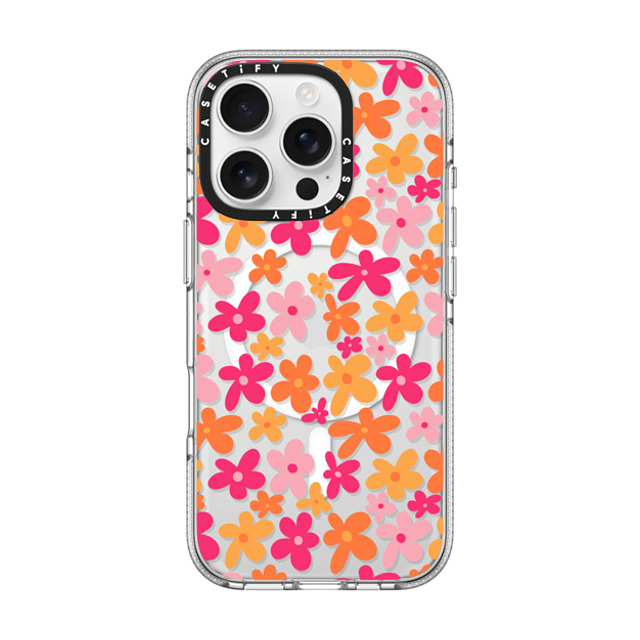 Designed By Blythe x CASETiFY iPhone 16 Pro ケース クリア クリア ケース MagSafe対応 Groovy Florals by Blythe