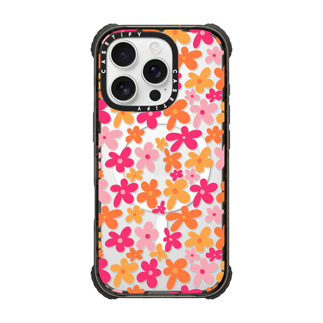 Designed By Blythe x CASETiFY iPhone 16 Pro Case Black ウルトラ インパクトケース MagSafe 対応 Groovy Florals by Blythe Designed By Blythe x CASETiFY iPhone 16 Pro Case Black ウルトラ インパクトケース MagSafe 対応 Groovy Florals by Blythe