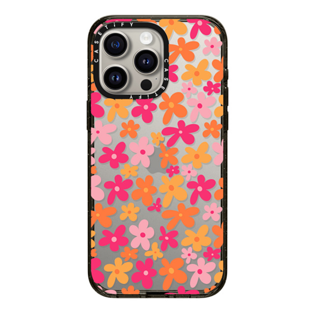 Designed By Blythe x CASETiFY iPhone 15 Pro Max ケース ブラック インパクトケース Groovy Florals by Blythe