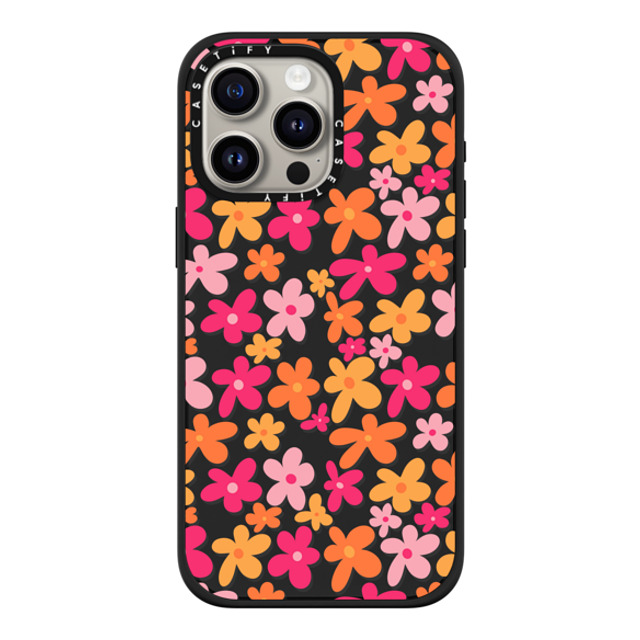 Designed By Blythe x CASETiFY iPhone 15 Pro Max ケース マットブラック インパクトケース MagSafe対応 Groovy Florals by Blythe