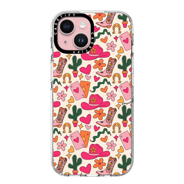 Designed By Blythe x CASETiFY iPhone 15 ケース クリア クリア ケース MagSafe対応 Cowgirl Collage by Blythe