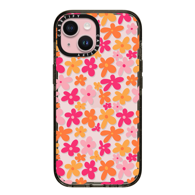 Designed By Blythe x CASETiFY iPhone 15 ケース ブラック インパクトケース Groovy Florals by Blythe