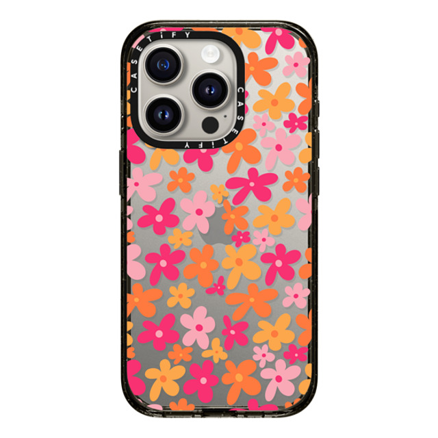 Designed By Blythe x CASETiFY iPhone 15 Pro ケース ブラック インパクトケース Groovy Florals by Blythe