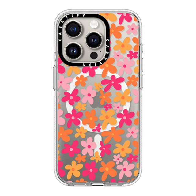 Designed By Blythe x CASETiFY iPhone 15 Pro ケース クリア クリア ケース MagSafe対応 Groovy Florals by Blythe