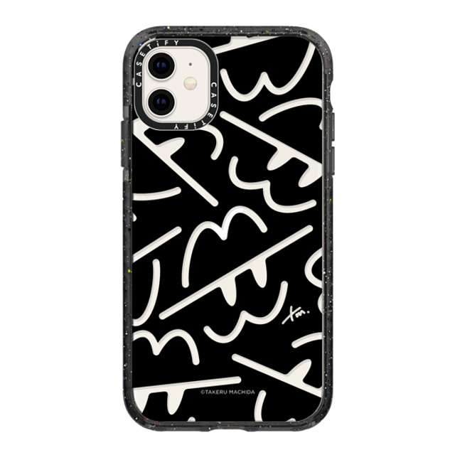 Takeru Machida x CASETiFY iPhone 11 ケース ブラック インパクトケース CRAZY PATTERN LOGO - BLACK