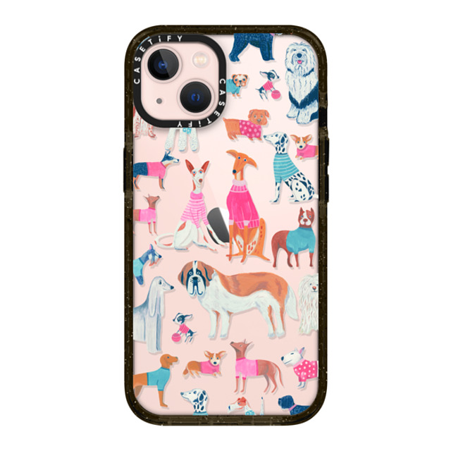 Grace Andersson x CASETiFY iPhone 13 ケース ブラック インパクトケース Dogs by Grace Andersson