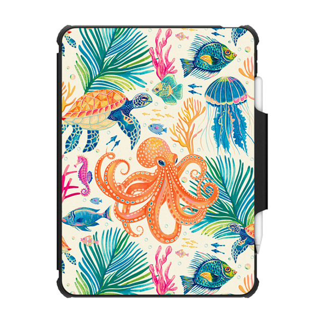 Grace Andersson x CASETiFY iPad Air (第4/5世代) Animal,Nature Black インパクト フォリオ ケース Under the Sea 2 by Grace Andersson Mother's Day Grace Andersson x CASETiFY iPad Air (第4/5世代) Animal,Nature Black インパクト フォリオ ケース Under the Sea 2 by Grace Andersson Mother's Day