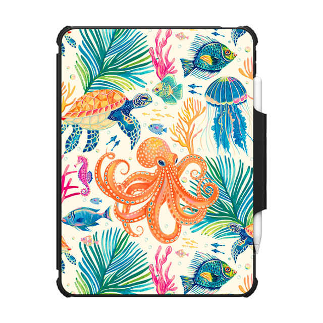 Grace Andersson x CASETiFY iPad Air 11 (M2) ブラック インパクト フォリオ ケース Under the Sea 2 by Grace Andersson