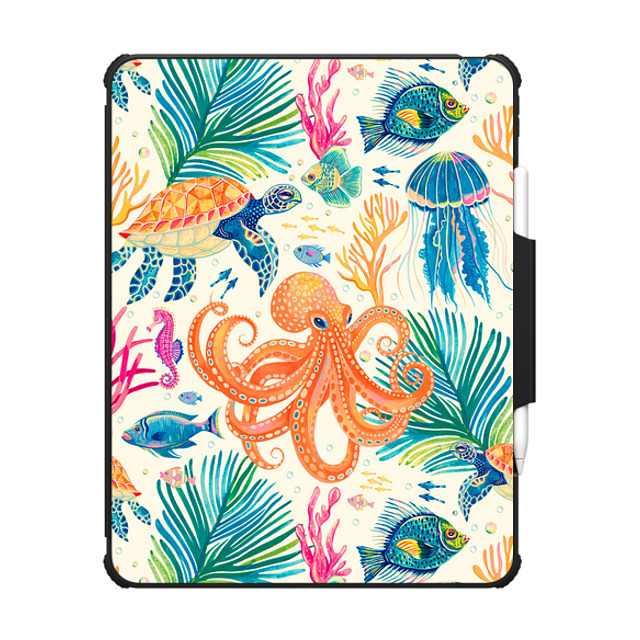 Grace Andersson x CASETiFY iPad Pro 13 (M4) ブラック インパクト フォリオ ケース Under the Sea 2 by Grace Andersson