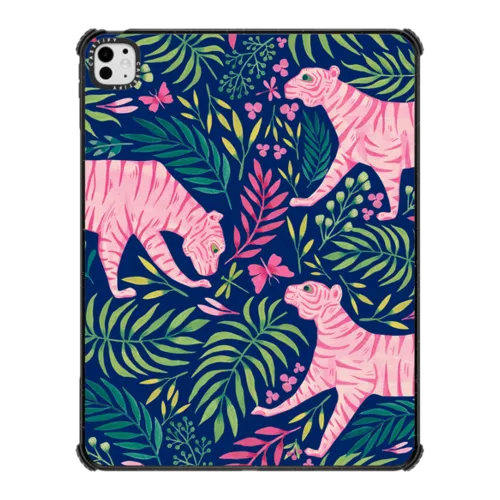 iPad Pro 13-inch (M4) - Pink Tigers by Grace Andersson