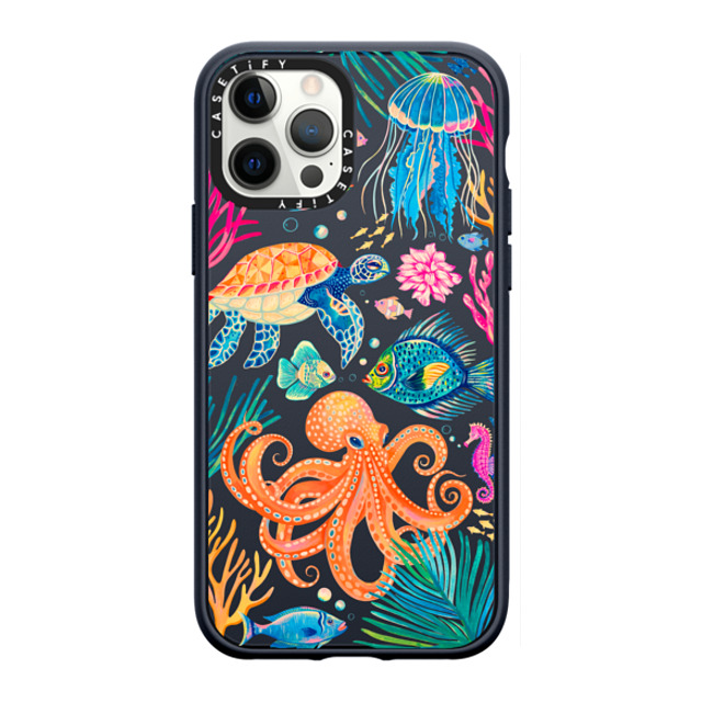 Grace Andersson x CASETiFY iPhone 12 Pro Max ケース ネイビーブルー インパクトケース Under the Sea 2 by Grace Andersson