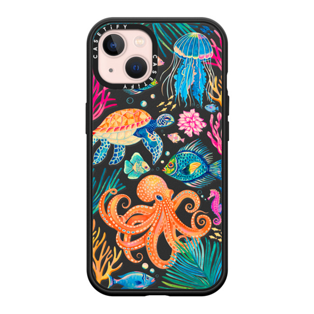 Grace Andersson x CASETiFY iPhone 13 ケース マットブラック インパクトケース MagSafe対応 Under the Sea 2 by Grace Andersson